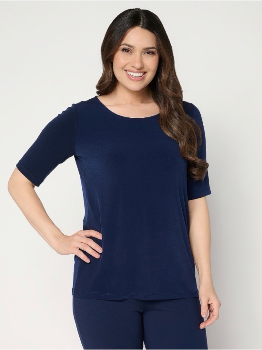 Classic Navy Long Sleeve Women’s Top